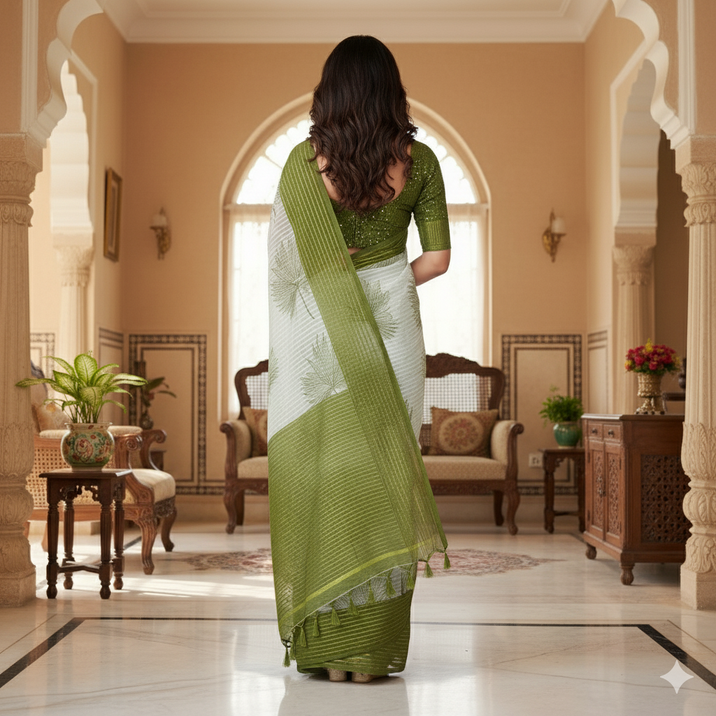 Soft saree multicolourd didital print all over saree with PERFECTLY MATCHED blouse piece