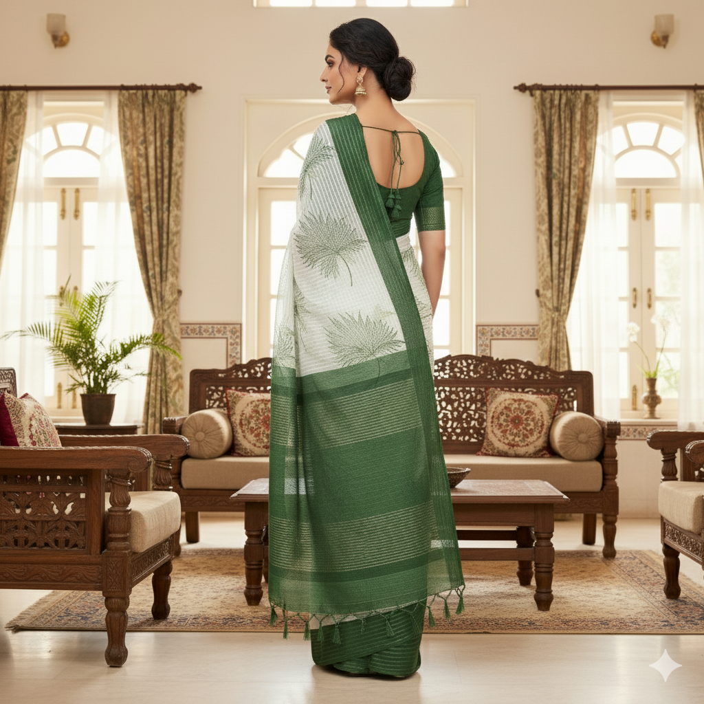 Soft saree multicolourd didital print all over saree with PERFECTLY MATCHED blouse piece